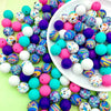 39PCS Colorful Patterned Silicone Beads Set, Perfect For DIY Handmade Keychains, Necklaces, Bracelets, Decorative Pens, Jewelry And Pendants - Creative Holiday Decorations Beads & Bead Assortments