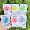 12pcs Colorful Glitter Joyful Face Stickers For Pocket Hug Cards - Assorted Sparkling Colors, Plastic Cartoon Decorations, No Batteries Needed, Perfect For Birthdays, Valentine's Day, Weddings & Encouragement Gifts, Cute Stickers